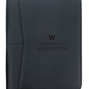 Black Debossed W University Of Washington Arrow Padfolio